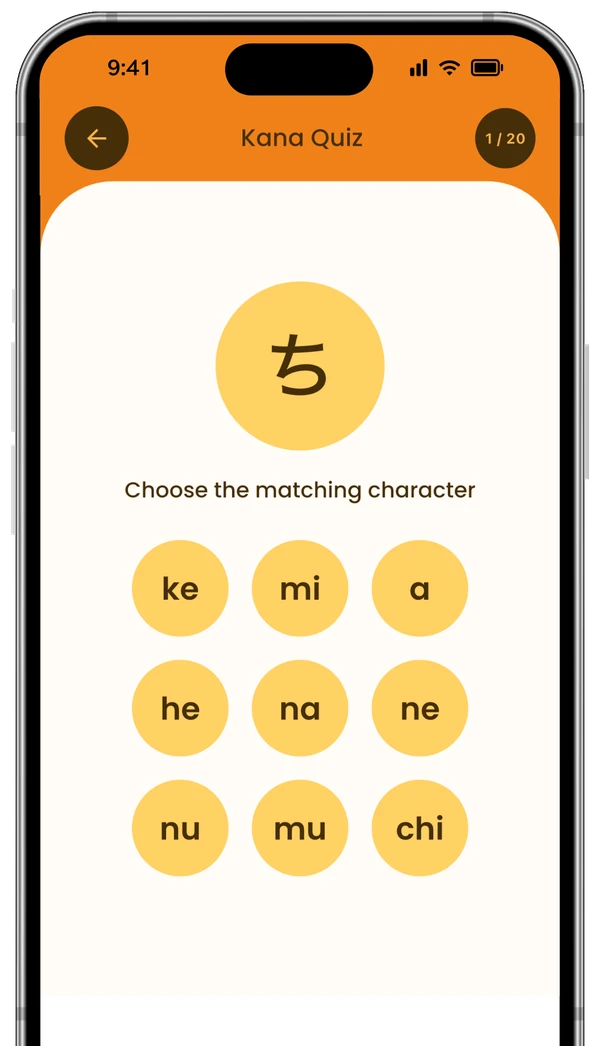 Kanana screenshot: Quick Quiz