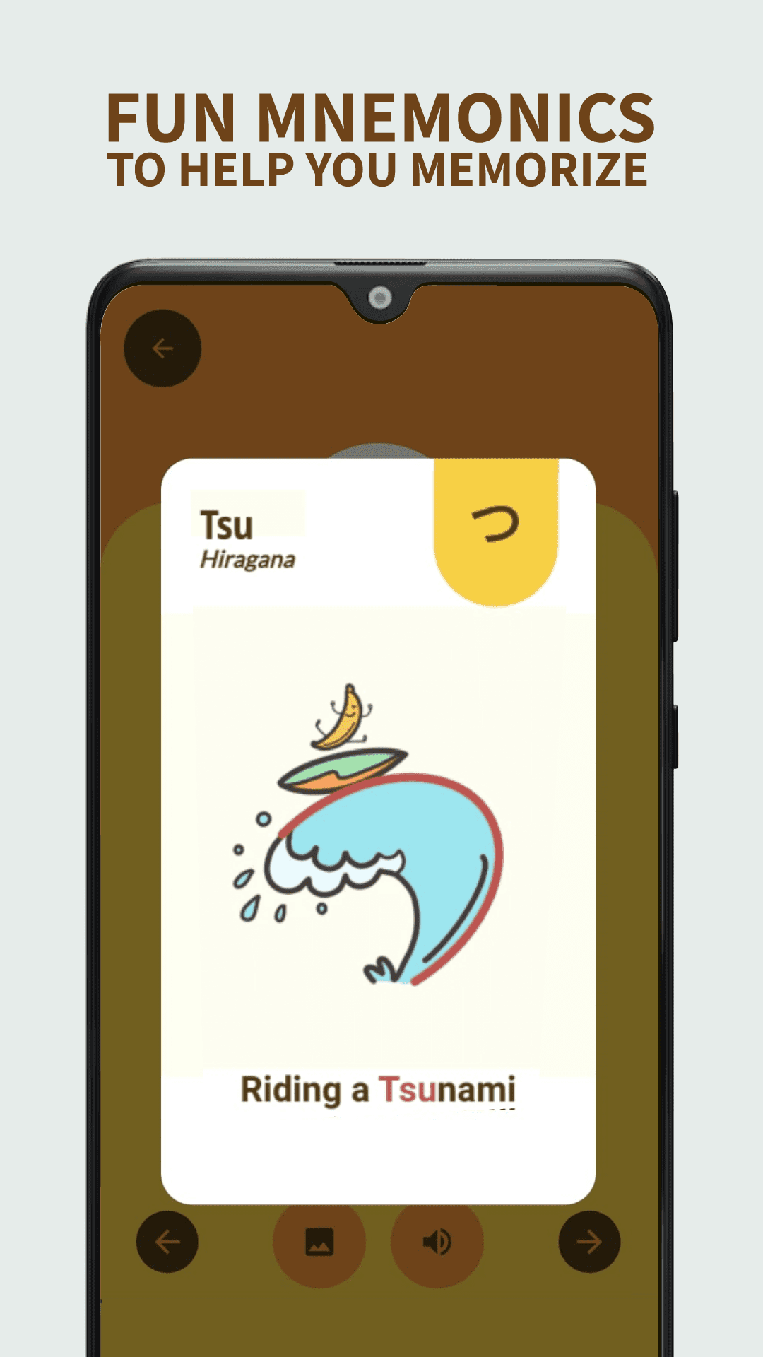 Kanana app screenshot — learn Hiragana and Katakana